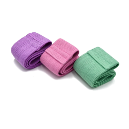 Banda elástica de resistencia, set 3 diferentes medidas, Verde, Rosado, Morado