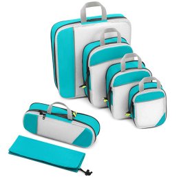 Set de bolsos de viaje (6 piezas), Celeste